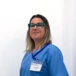 Enfermeira Ana Oliveira, membro da equipa clínica da Clínica Dr. Júlio Barbosa em Viseu.